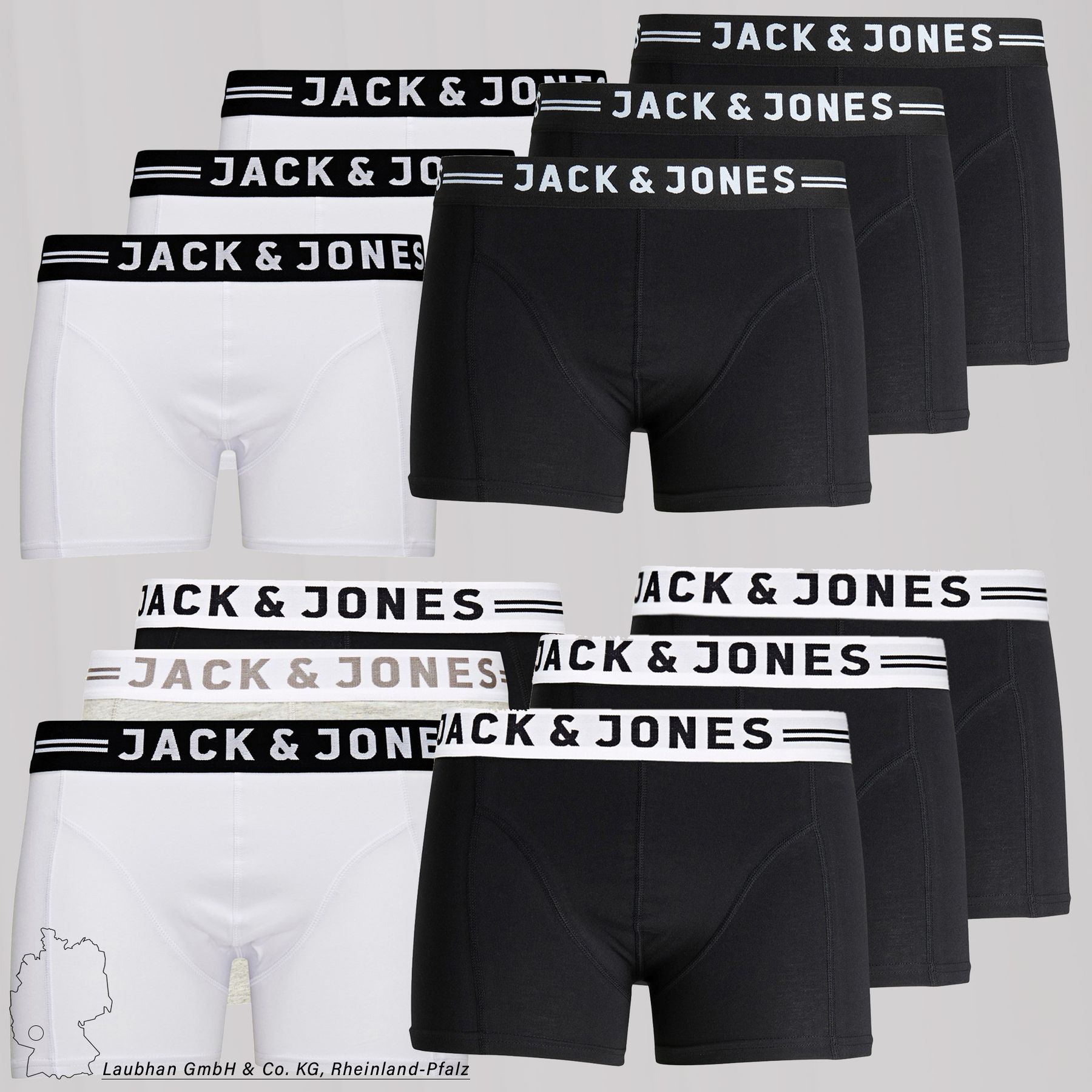 Herren J&J Trunks Boxershorts 3er Pack Stretch Unterhose Herren J&J Trunks Boxershorts 3er Pack Stretch Unterhose