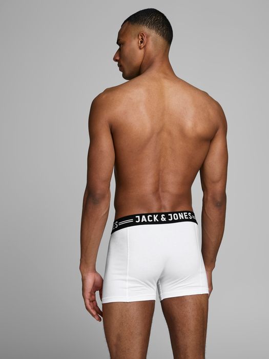 Jack & Jones Herren J&J Trunks Boxershorts 3er Pack Stretch Unterhose – Weiß, Bild 5