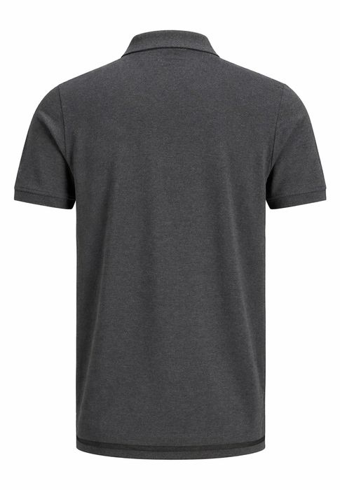 Jack & Jones JACK & JONES Polo Shirt Kurzarm Uni Hemd JJEPAULOS Pique – Dunkelgrau, Bild 3