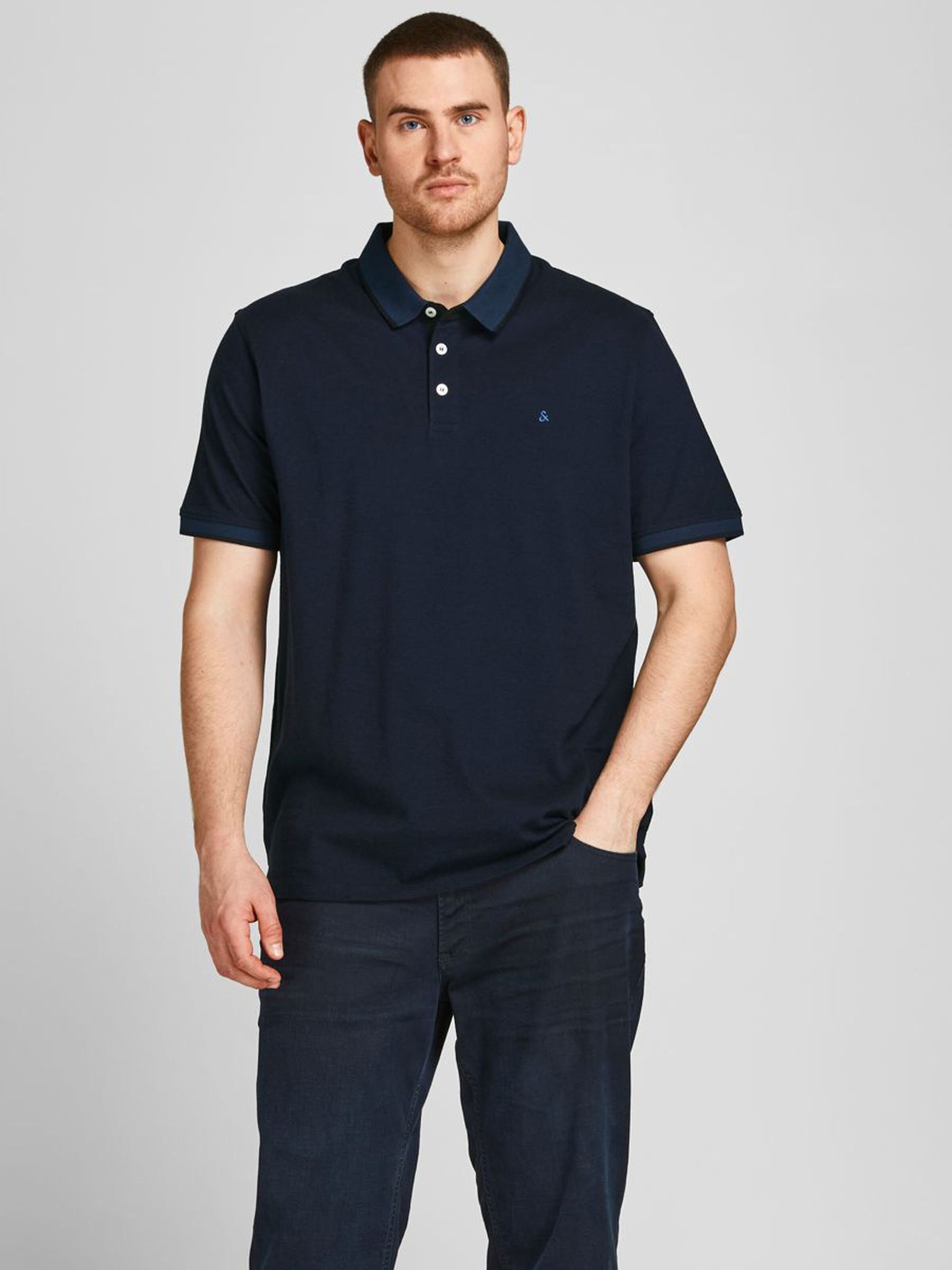 Herren + Fit Polo Shirt Kurzarm Pique Hemd JJEPAULOS Big Size Herren + Fit Polo Shirt Kurzarm Pique Hemd JJEPAULOS Big Size