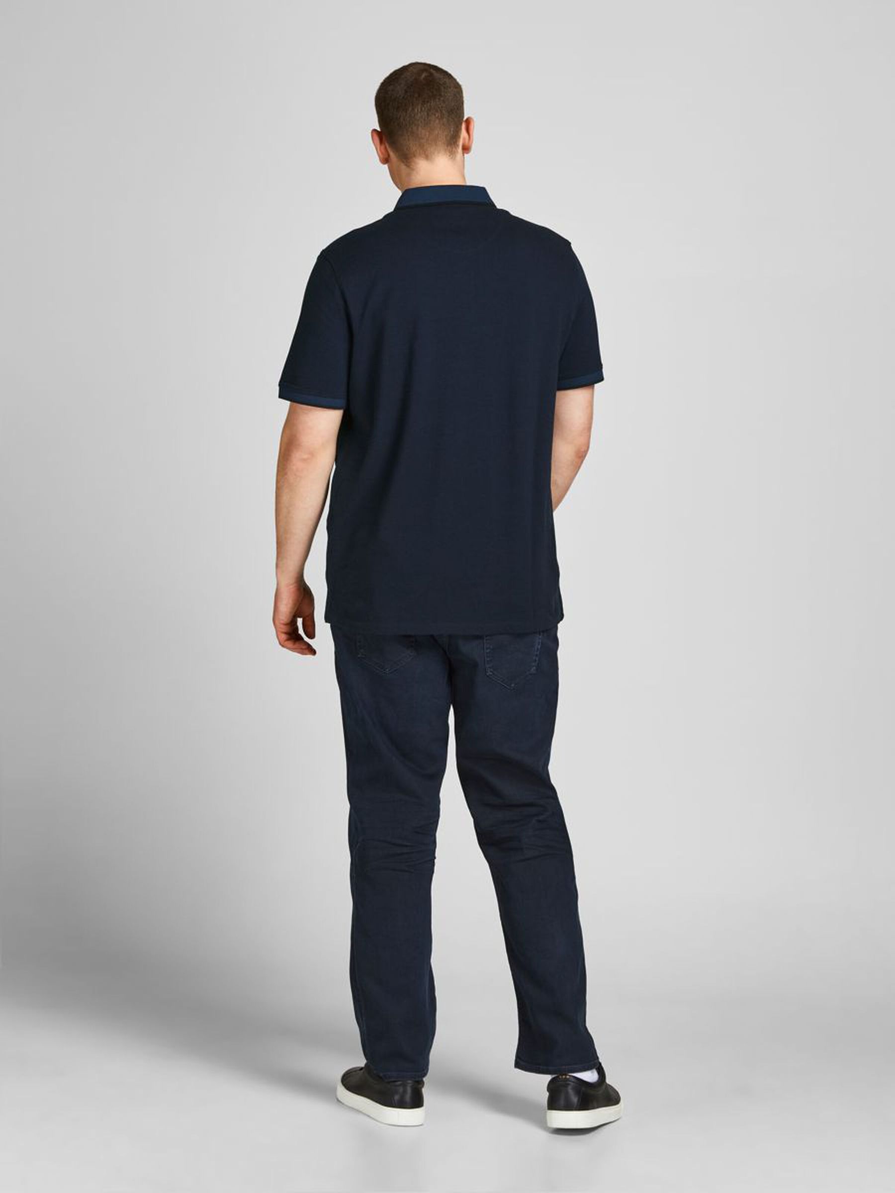 Herren + Fit Polo Shirt Kurzarm Pique Hemd JJEPAULOS Big Size Herren + Fit Polo Shirt Kurzarm Pique Hemd JJEPAULOS Big Size