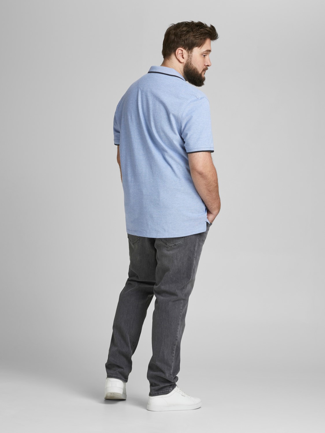 Herren + Fit Polo Shirt Kurzarm Pique Hemd JJEPAULOS Big Size Herren + Fit Polo Shirt Kurzarm Pique Hemd JJEPAULOS Big Size