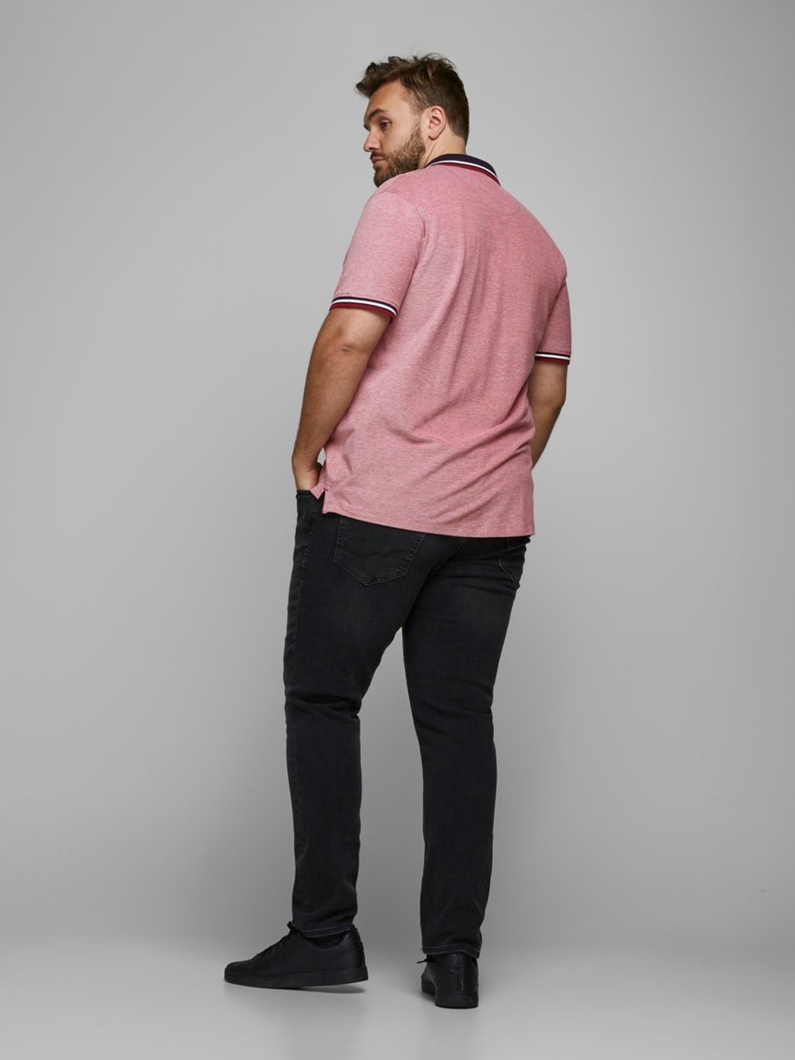 Herren + Fit Polo Shirt Kurzarm Pique Hemd JJEPAULOS Big Size Herren + Fit Polo Shirt Kurzarm Pique Hemd JJEPAULOS Big Size