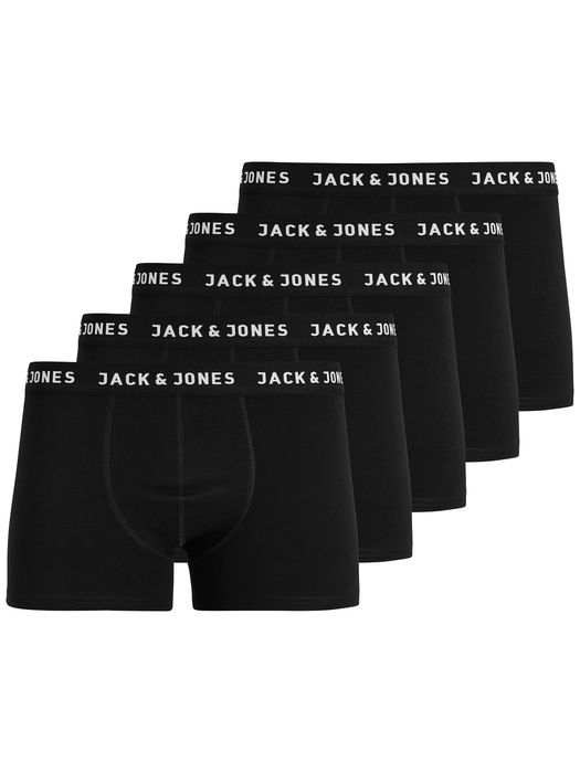 Herren Jack & Jones Boxershorts 5er Pack Trunks Stretch Unterhose JACHUEY, Farbe: Schwarz