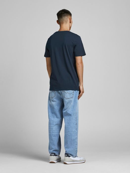 Jack & Jones JACK & JONES Rundhals T-Shirt 2-er Stück Pack Kurzarm Shirt – Dunkelblau, Bild 3