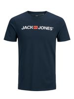 Herren JACK & JONES Rundhals T-Shirt 2-er Stück Pack Kurzarm Jersey Baumwolle Shirt Basic Set JJECORP