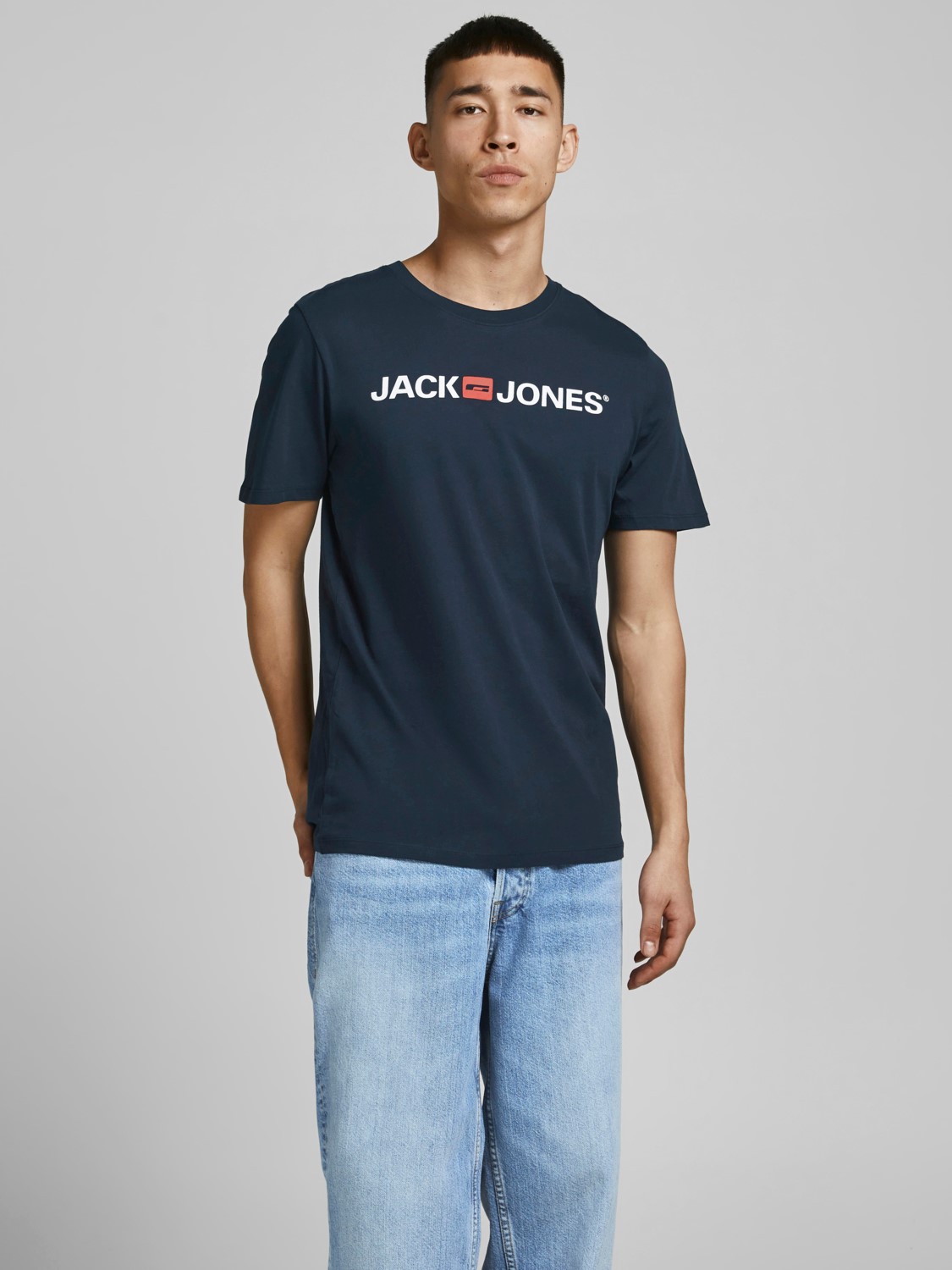 Jack & Jones JACK & JONES Rundhals T-Shirt 2-er Stück Pack Kurzarm Shirt – Dunkelblau, Bild 2