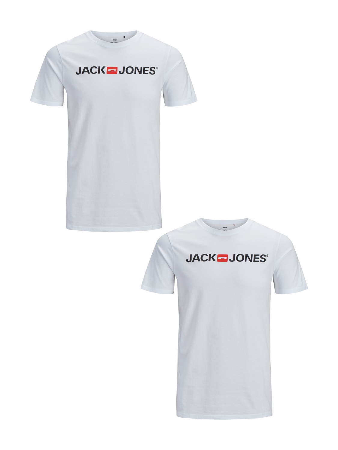 Jack & Jones JACK & JONES 2er-SET Herren T-Shirt Kurzarm Plus Size Logo Shirt – Weiß, Bild 1