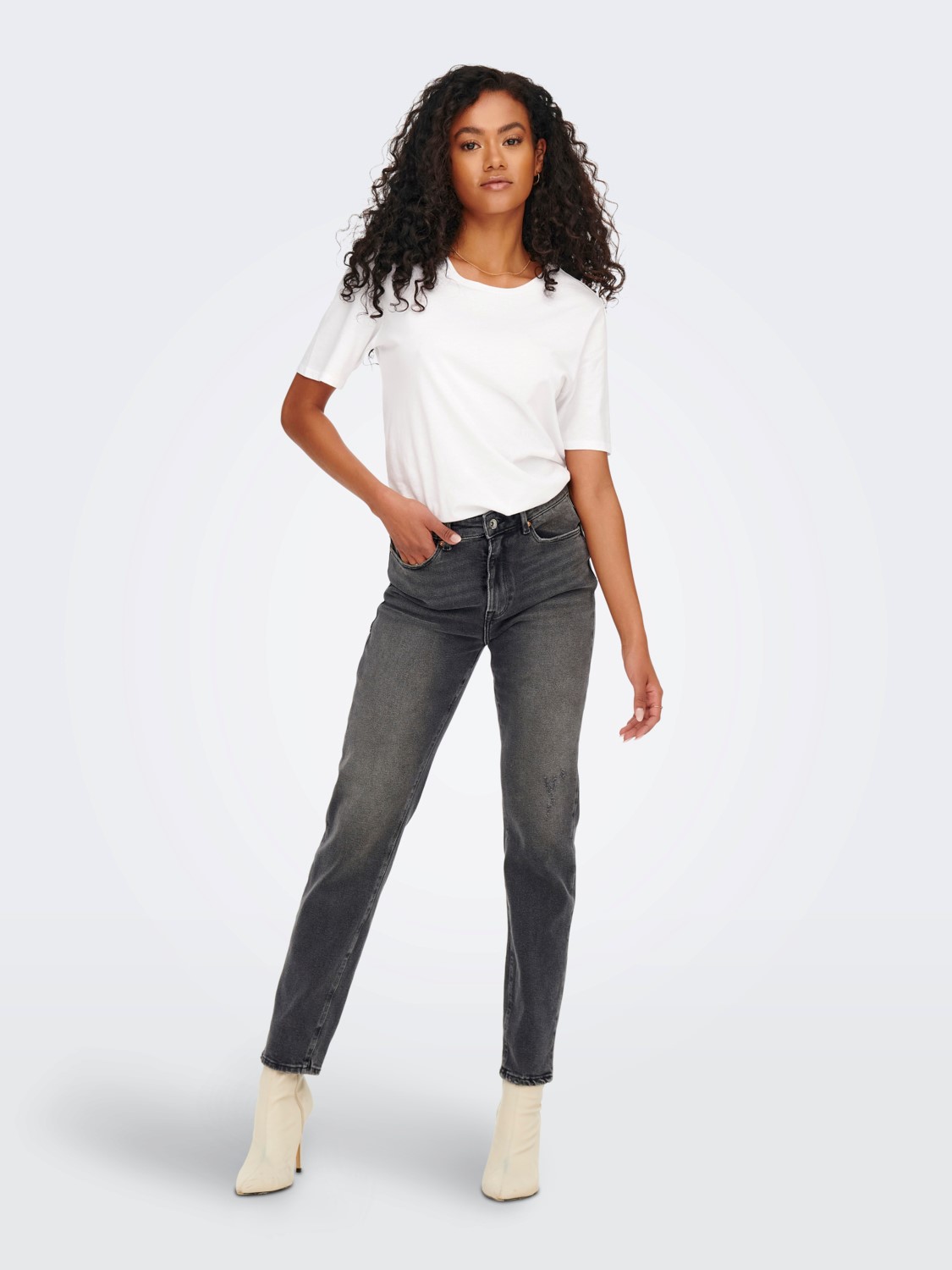 Damen Ankle Straight Jeans Klassische Stretch Hose ONLEMILY Denim Pants Damen Ankle Straight Jeans Klassische Stretch Hose ONLEMILY Denim Pants