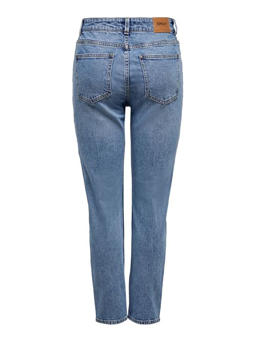 Only ONLY Damen Ankle Straight Jeans Klassische Stretch Hose ONLEMILY – Blau, Bild 4