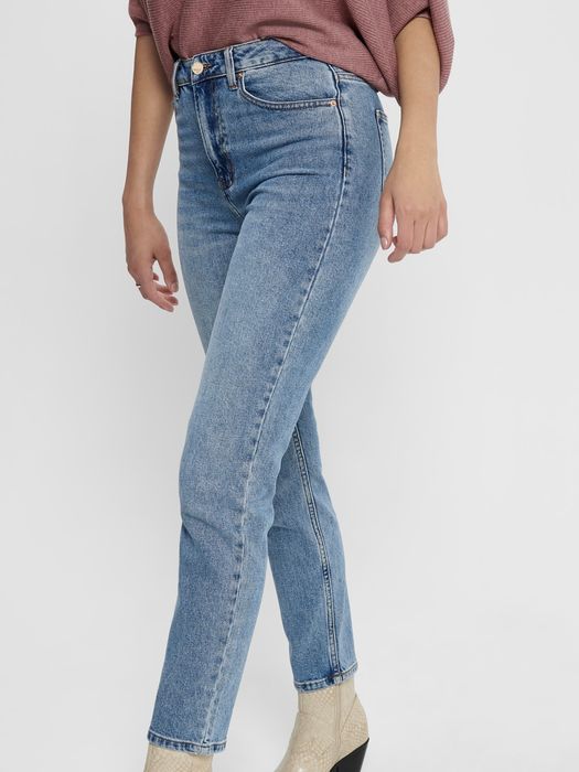 Only ONLY Damen Ankle Straight Jeans Klassische Stretch Hose ONLEMILY – Blau, Bild 6