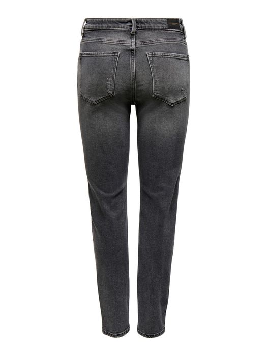 Only ONLY Damen Ankle Straight Jeans Klassische Stretch Hose ONLEMILY – Grau, Bild 5