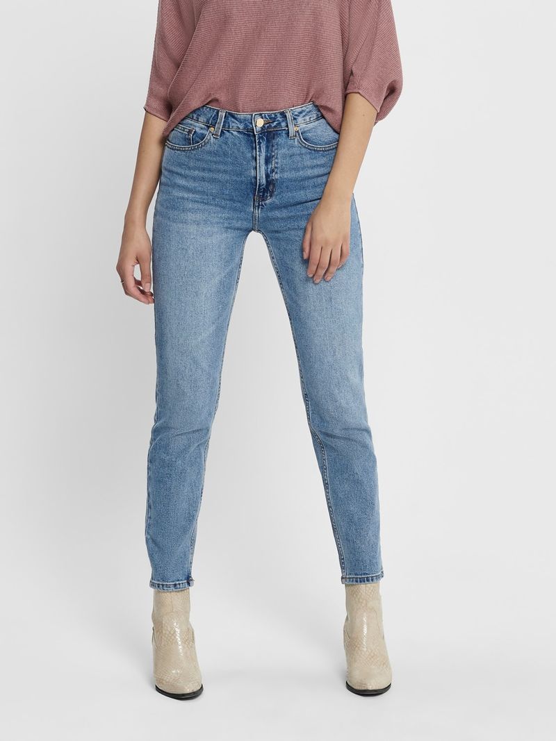Only ONLY Damen Ankle Straight Jeans Klassische Stretch Hose ONLEMILY – Blau, Bild 2