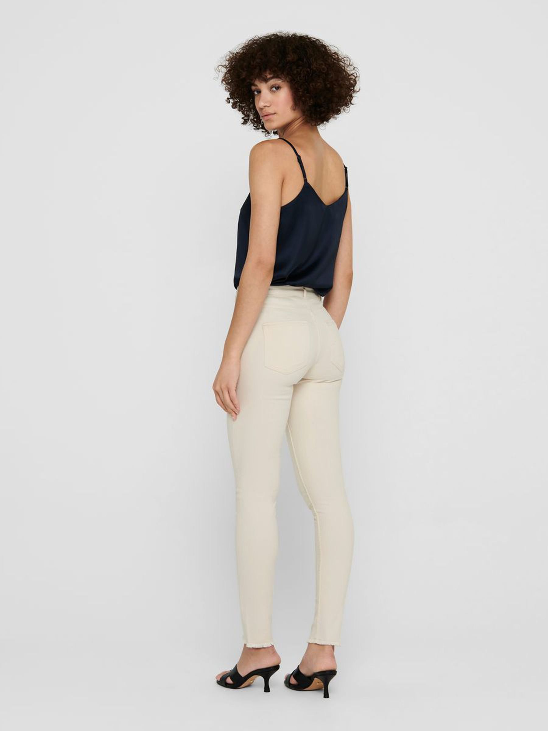 Damen Skinny Ankle Jeans Cropped Stretch Denim Hose ONLBLUSH Fransen Damen Skinny Ankle Jeans Cropped Stretch Denim Hose ONLBLUSH Fransen