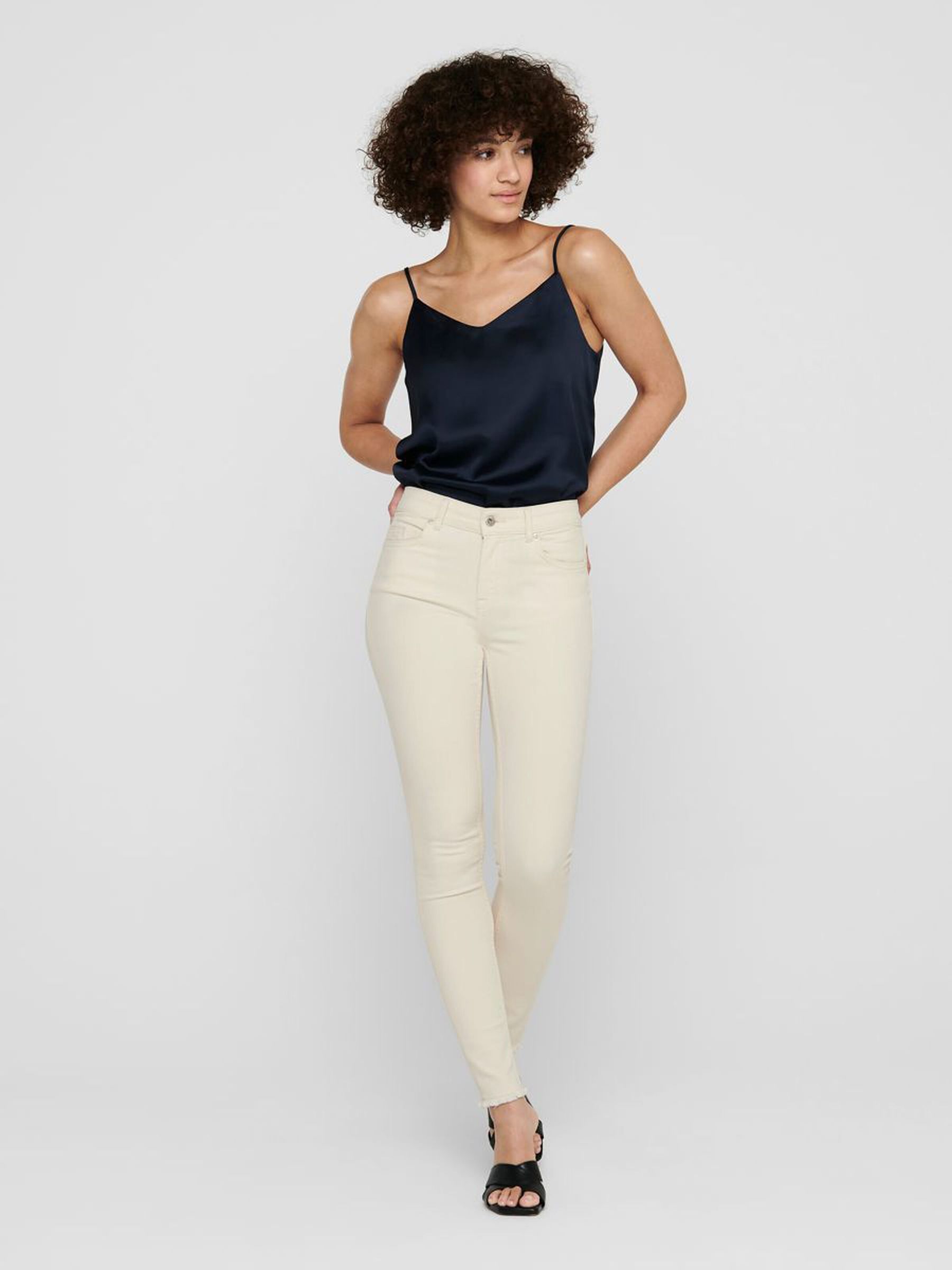 Damen Skinny Ankle Jeans Cropped Stretch Denim Hose ONLBLUSH Fransen Damen Skinny Ankle Jeans Cropped Stretch Denim Hose ONLBLUSH Fransen