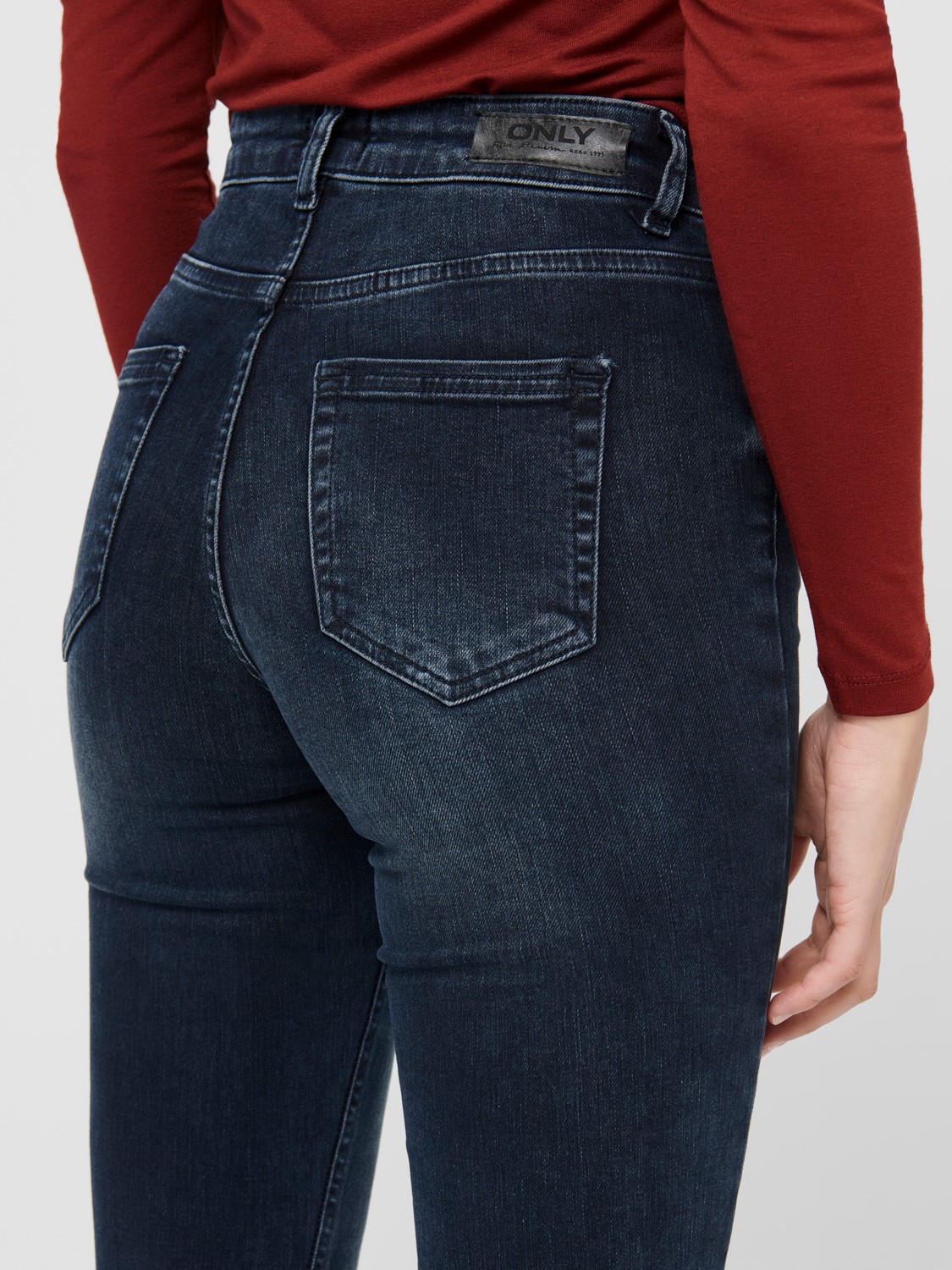Damen Skinny Ankle Jeans Cropped Stretch Denim Hose ONLBLUSH Fransen Damen Skinny Ankle Jeans Cropped Stretch Denim Hose ONLBLUSH Fransen