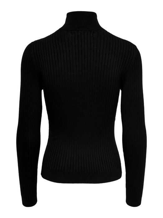 Only ONLY Damen Rollkragen Feinstrick Pullover Stretch Sweater Oberteil ONLKAROL – Schwarz, Bild 3