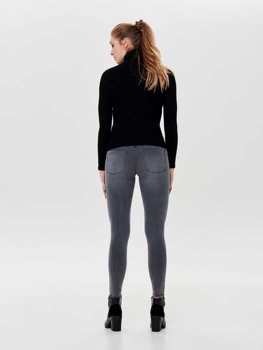 Only ONLY Damen Rollkragen Feinstrick Pullover Stretch Sweater Oberteil ONLKAROL – Schwarz, Bild 4