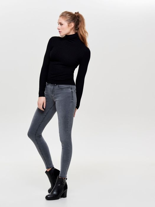 Only ONLY Damen Rollkragen Feinstrick Pullover Stretch Sweater Oberteil ONLKAROL – Schwarz, Bild 7