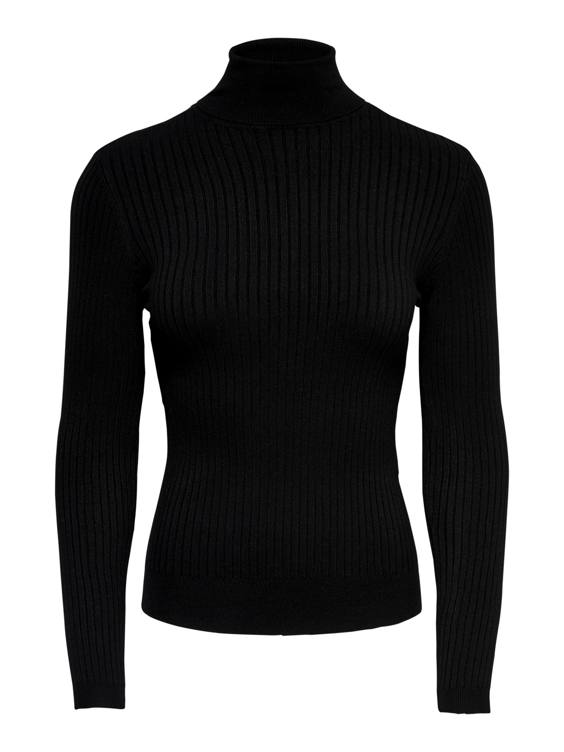 Only ONLY Damen Rollkragen Feinstrick Pullover Stretch Sweater Oberteil ONLKAROL – Schwarz, Bild 1