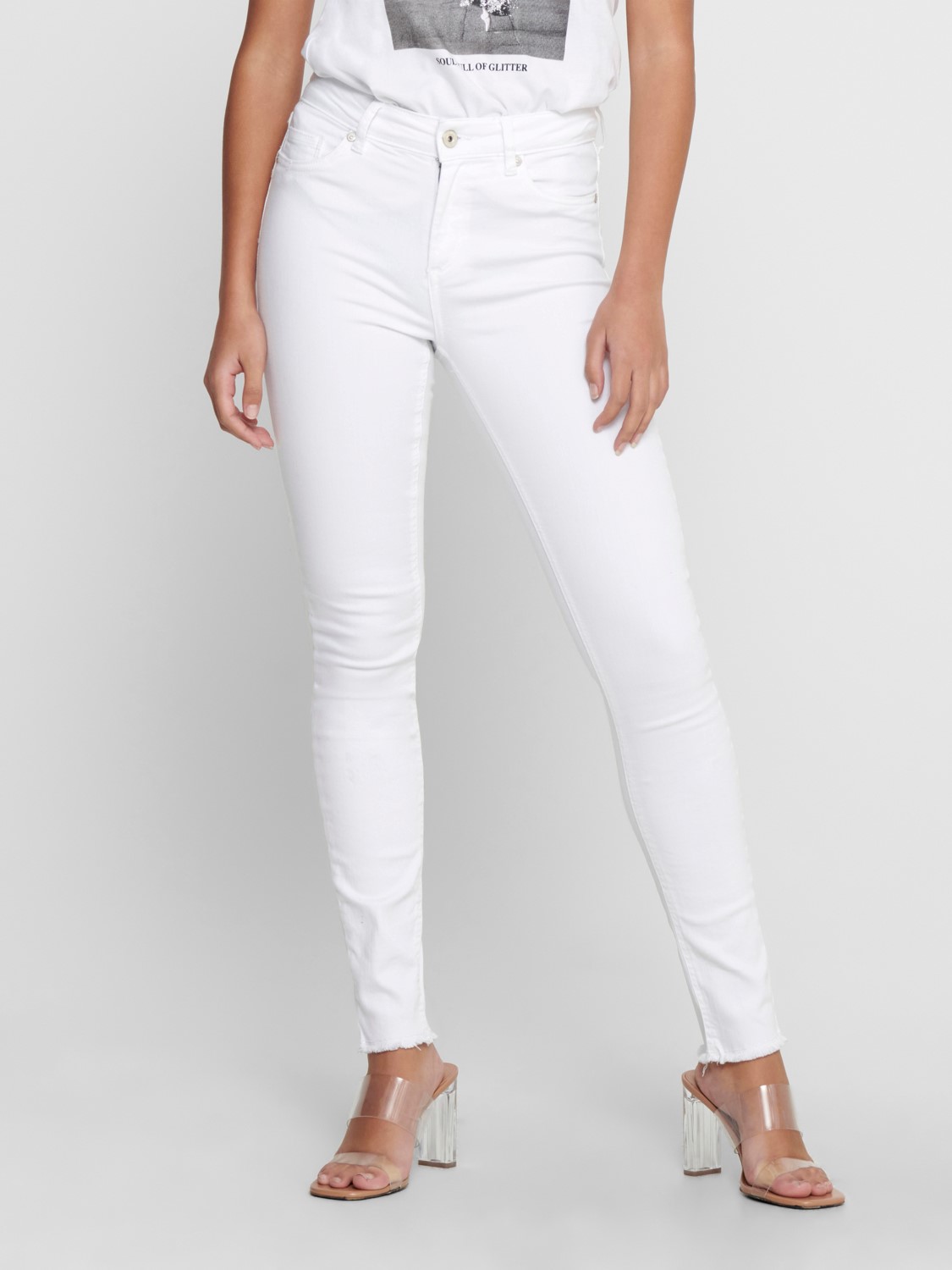 Damen Skinny Jeans Stretch Denim Mid Waist Hose ONLBLUSH LIFE Damen Skinny Jeans Stretch Denim Mid Waist Hose ONLBLUSH LIFE