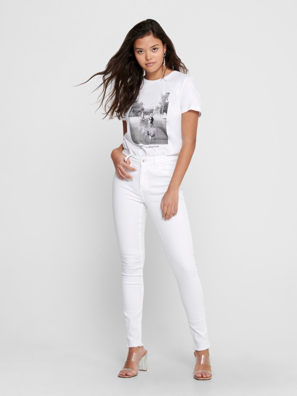 Damen Skinny Jeans Stretch Denim Mid Waist Hose ONLBLUSH LIFE Damen Skinny Jeans Stretch Denim Mid Waist Hose ONLBLUSH LIFE