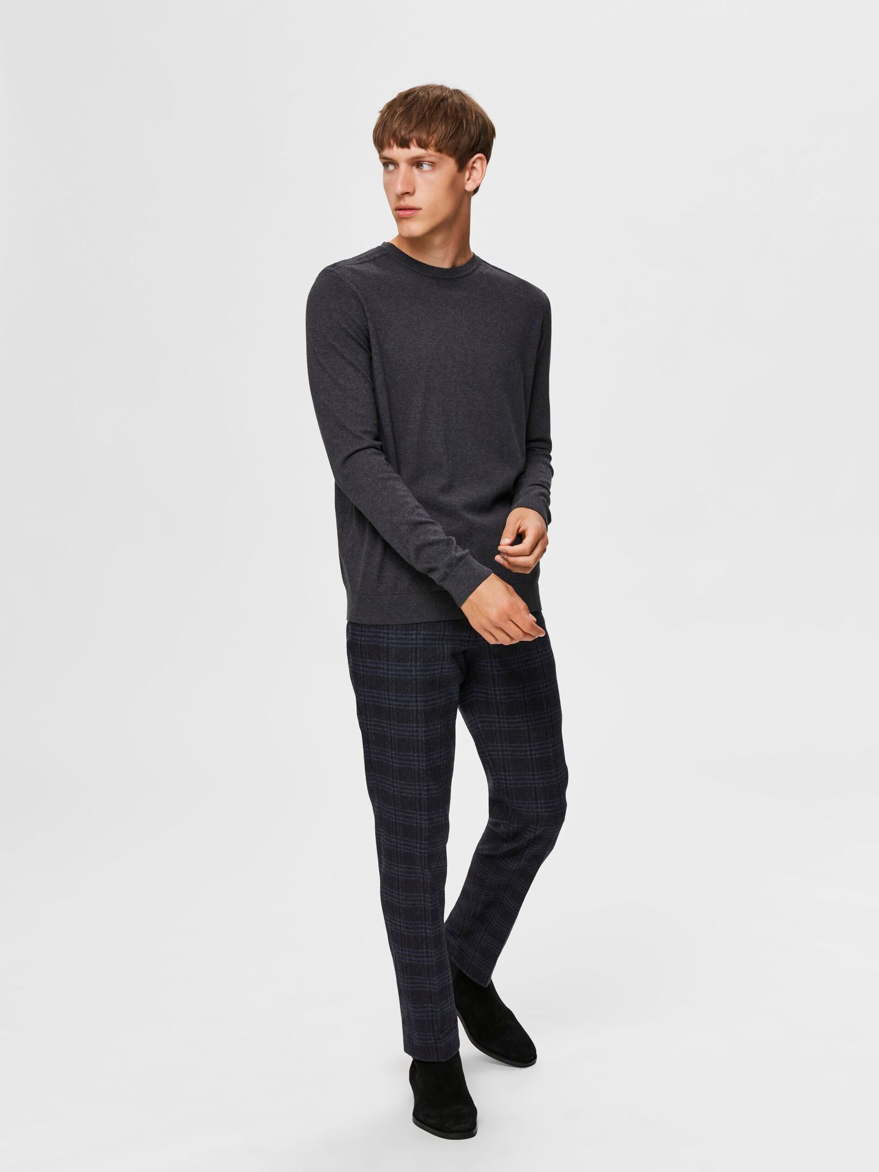 Herren SELECTED Feinstrick Pullover Basic Rundhals Sweater SLHBERG Herren SELECTED Feinstrick Pullover Basic Rundhals Sweater SLHBERG