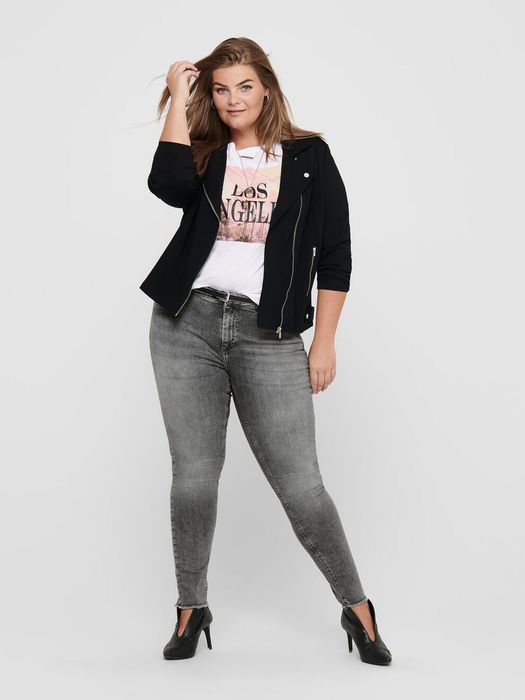 Only Carmakoma ONLY CARMAKOMA Damen Skinny Jeans Curvy Ankle Denim Große Größen – Grau, Bild 3