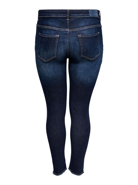 Only Carmakoma ONLY CARMAKOMA Damen Skinny Jeans Curvy Ankle Denim Große Größen – Dunkelblau, Bild 4