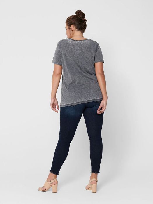 Only Carmakoma ONLY CARMAKOMA Damen Skinny Jeans Curvy Ankle Denim Große Größen – Dunkelblau, Bild 6