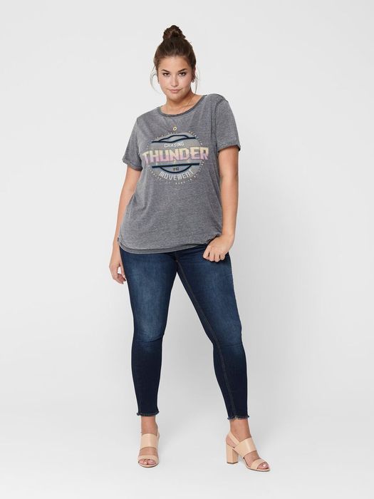 Only Carmakoma ONLY CARMAKOMA Damen Skinny Jeans Curvy Ankle Denim Große Größen – Dunkelblau, Bild 3