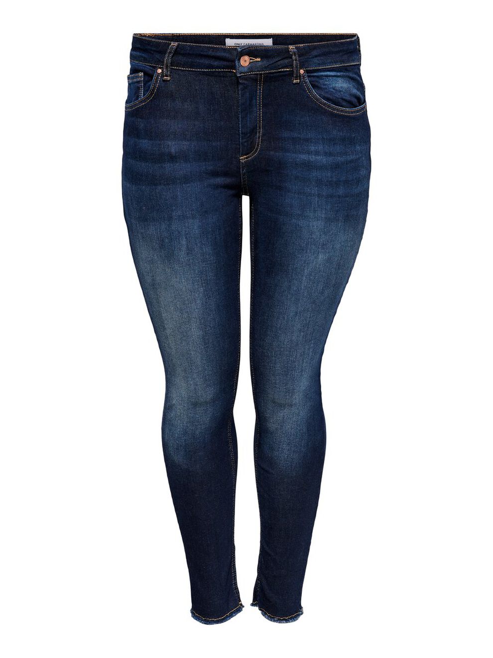 Only Carmakoma ONLY CARMAKOMA Damen Skinny Jeans Curvy Ankle Denim Große Größen – Dunkelblau, Bild 1