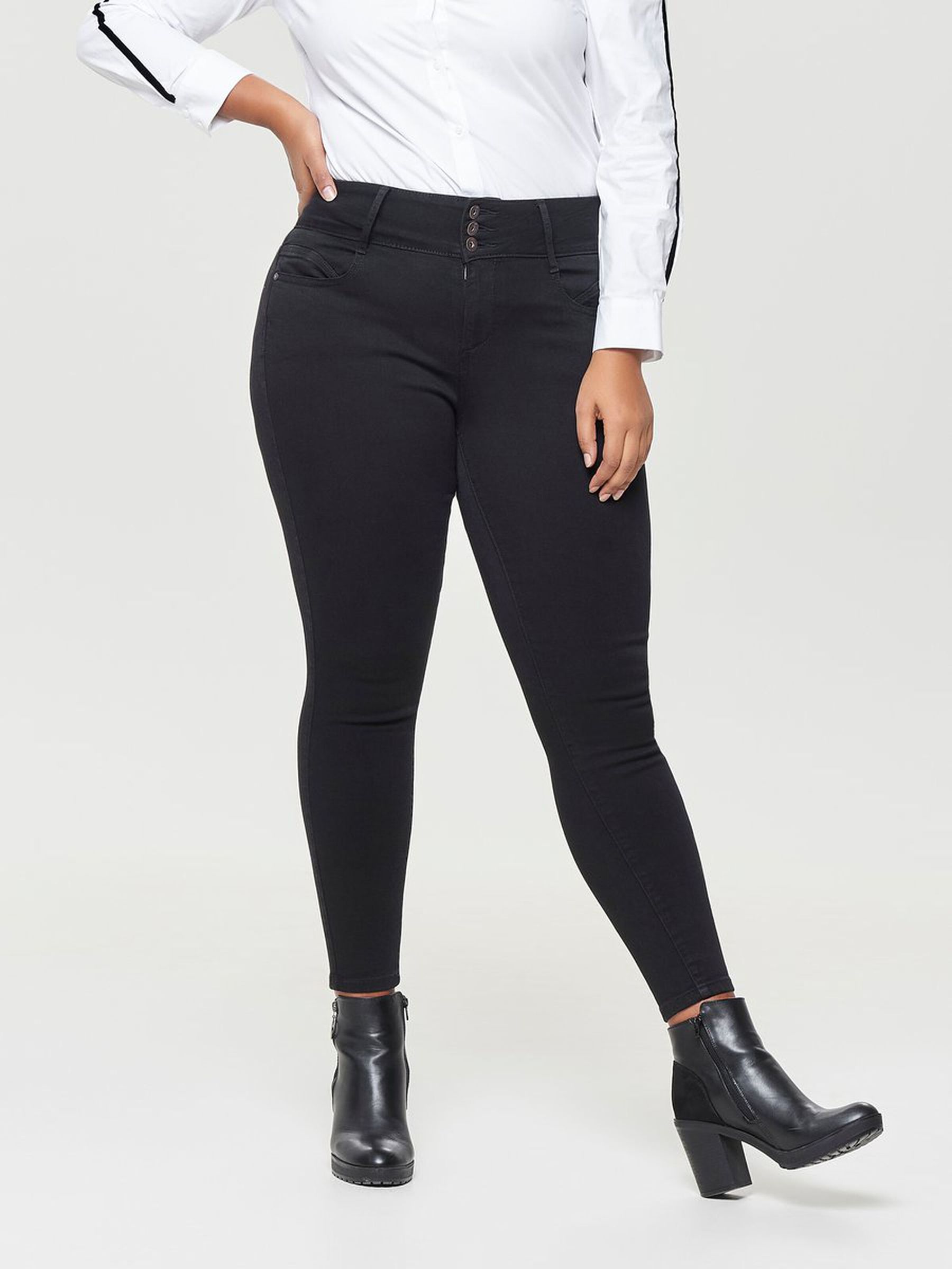 Damen Skinny Jeans High Waist Denim Große Größen Plus Size Übergröße Damen Skinny Jeans High Waist Denim Große Größen Plus Size Übergröße