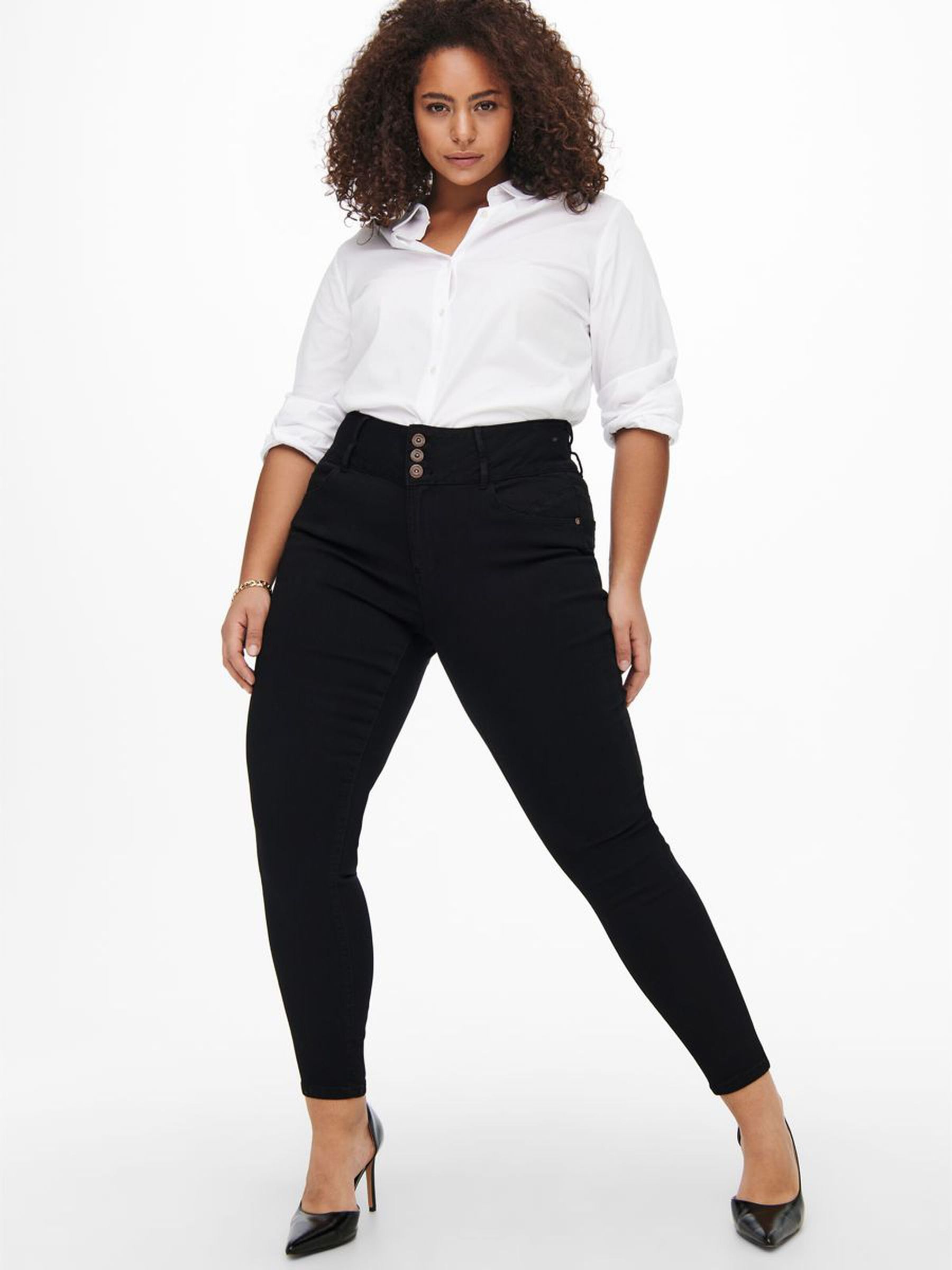 Damen Skinny Jeans High Waist Denim Große Größen Plus Size Übergröße Damen Skinny Jeans High Waist Denim Große Größen Plus Size Übergröße