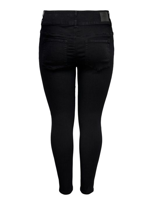 Only Carmakoma ONLY CARMAKOMA Damen Skinny Jeans High Waist Denim Große Größen – Schwarz, Bild 4