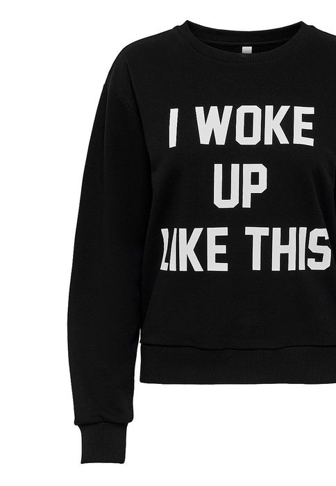 JDY Pullover mit Print Langarm Rundhals Sweater Dünner Longsleeve JDYWOKE – Schwarz, Bild 3