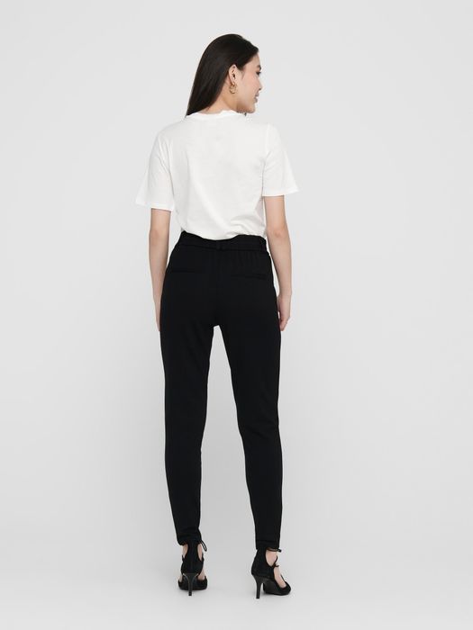 Only Elegante Stoffhose Poptrash Paperback Stretch Pants – Schwarz, Bild 3