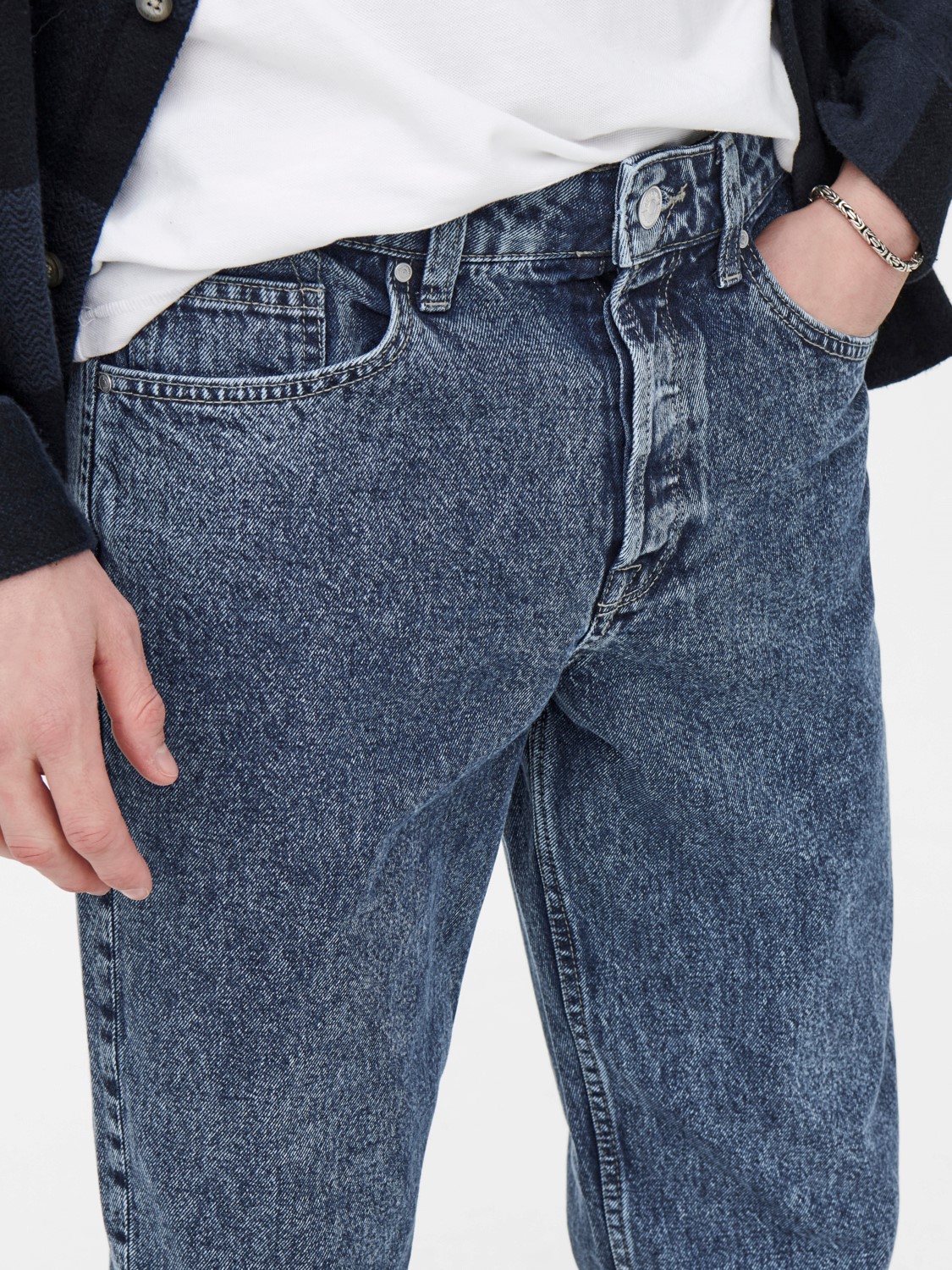 Loose Fit Jeans Straight Leg Denim Pants Stoned Washed Hose ONSEDGE Loose Fit Jeans Straight Leg Denim Pants Stoned Washed Hose ONSEDGE