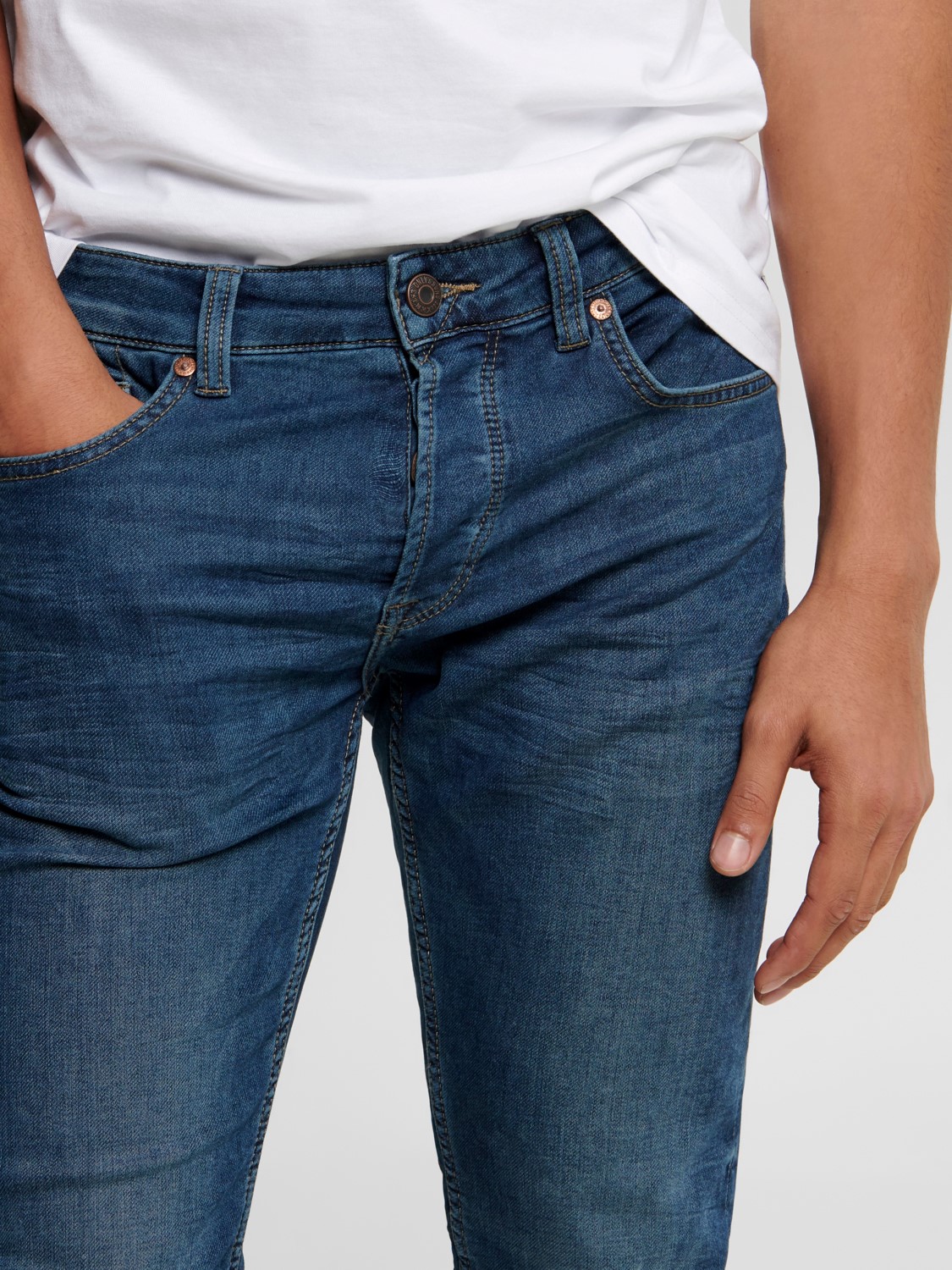 Slim Fit Jeans Basic Denim Hose ONSLOOM Tapered Trousers Stoned Washed Slim Fit Jeans Basic Denim Hose ONSLOOM Tapered Trousers Stoned Washed