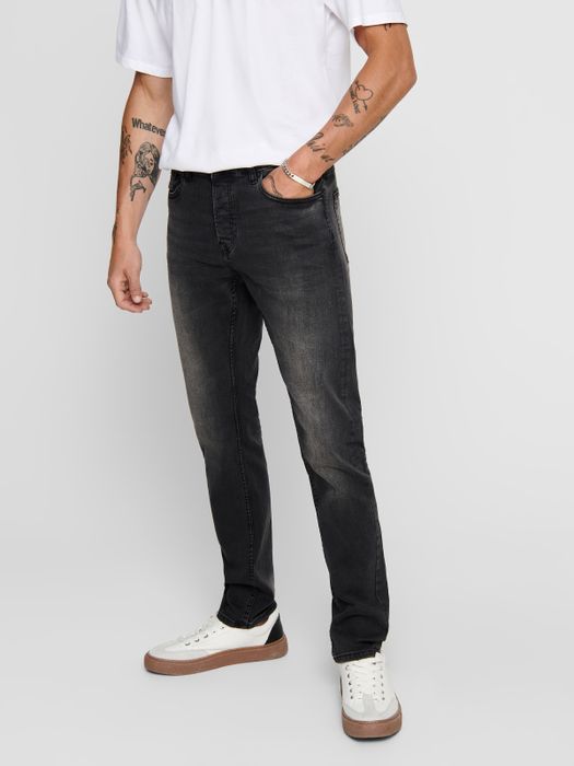 Only & Sons ONLY & SONS Slim Fit Jeans Basic Denim Hose ONSLOOM Tapered – Grau, Bild 11