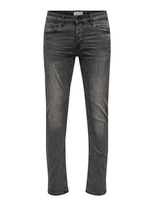 Only & Sons ONLY & SONS Slim Fit Jeans Basic Denim Hose ONSLOOM Tapered – Grau, Bild 14