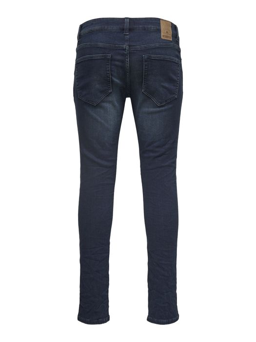 Only & Sons ONLY & SONS Slim Fit Jeans Basic Denim Hose ONSLOOM Tapered – Dunkelblau, Bild 5