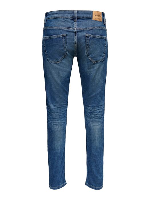 Only & Sons ONLY & SONS Slim Fit Jeans Basic Denim Hose ONSLOOM Tapered – Blau, Bild 7