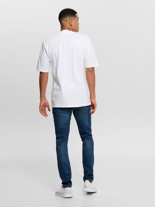 Only & Sons ONLY & SONS Slim Fit Jeans Basic Denim Hose ONSLOOM Tapered – Blau, Bild 4