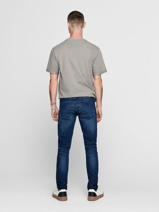 Only & Sons ONLY & SONS Slim Fit Jeans Basic Denim Hose ONSLOOM Tapered – Blau, Bild 4