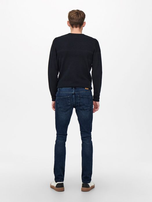 Only & Sons ONLY & SONS Slim Fit Jeans Basic Denim Hose ONSLOOM Stretch – Blau, Bild 4