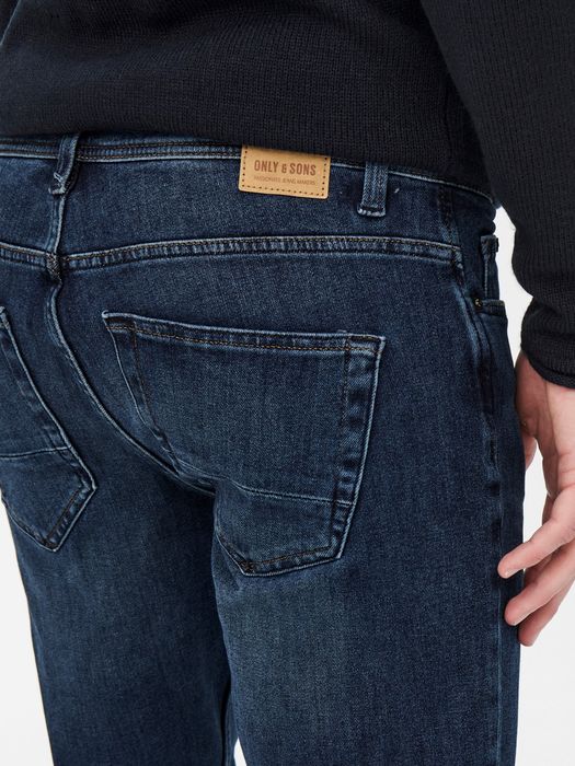 Only & Sons ONLY & SONS Slim Fit Jeans Basic Denim Hose ONSLOOM Stretch – Blau, Bild 6