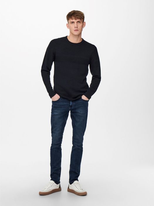 Only & Sons ONLY & SONS Slim Fit Jeans Basic Denim Hose ONSLOOM Stretch – Blau, Bild 3