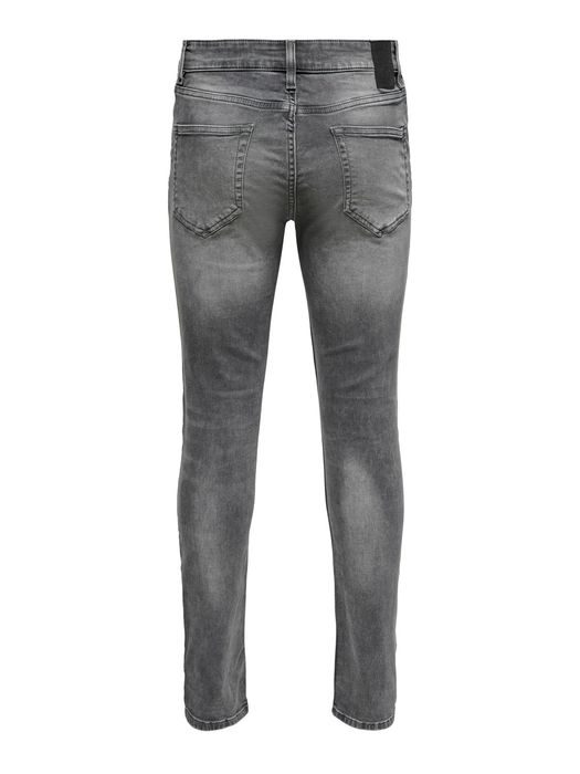Only & Sons ONLY & SONS Slim Fit Jeans Basic Denim Hose ONSLOOM Tapered – Grau, Bild 7