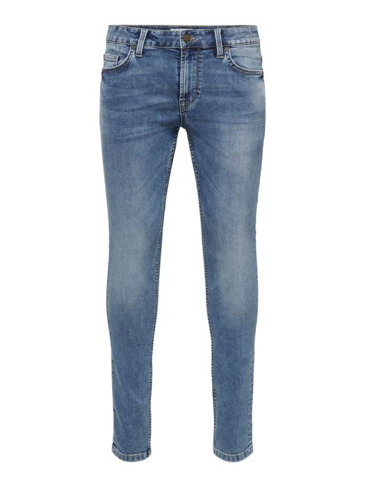 Only & Sons ONLY & SONS Slim Fit Jeans Basic Denim Hose ONSLOOM Tapered – Blau, Bild 7
